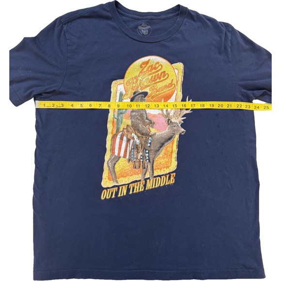 Zac Brown Band Shirt Mens 2XL Navy Out In The Middle Tour 2022 Concert Tee Music - Picture 5 of 7